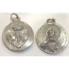 Medalla plata doble escudo y Esperanza Reina  24 MM