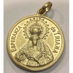 Medalla mate Virgen y Cristo