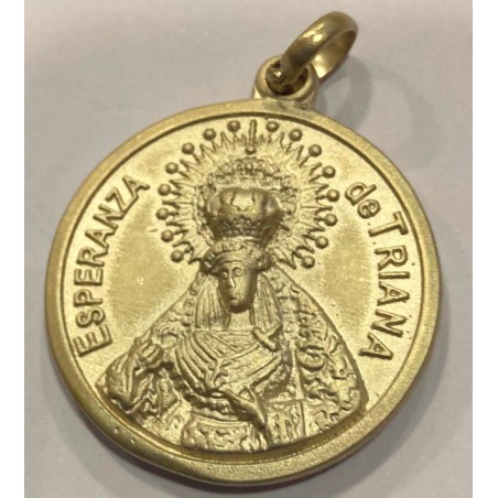 Medalla doble Virgen y Cristo