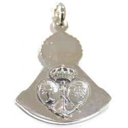 Medalla plata silueta dorada