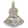 Medalla plata silueta dorada