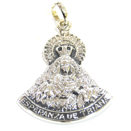 Medalla plata silueta dorada