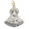 Medalla plata silueta dorada