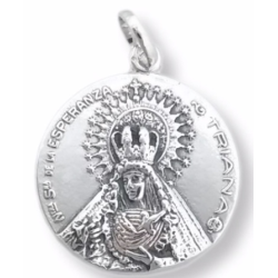 PLATA MEDALLA ESPERANZA REINA 24 MM
