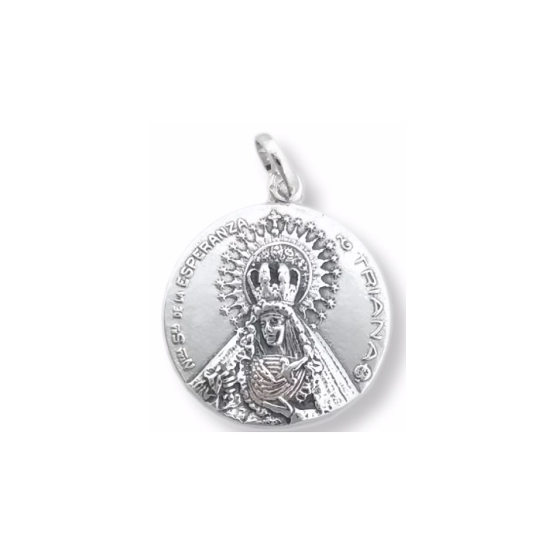 PLATA MEDALLA ESPERANZA REINA 24 MM