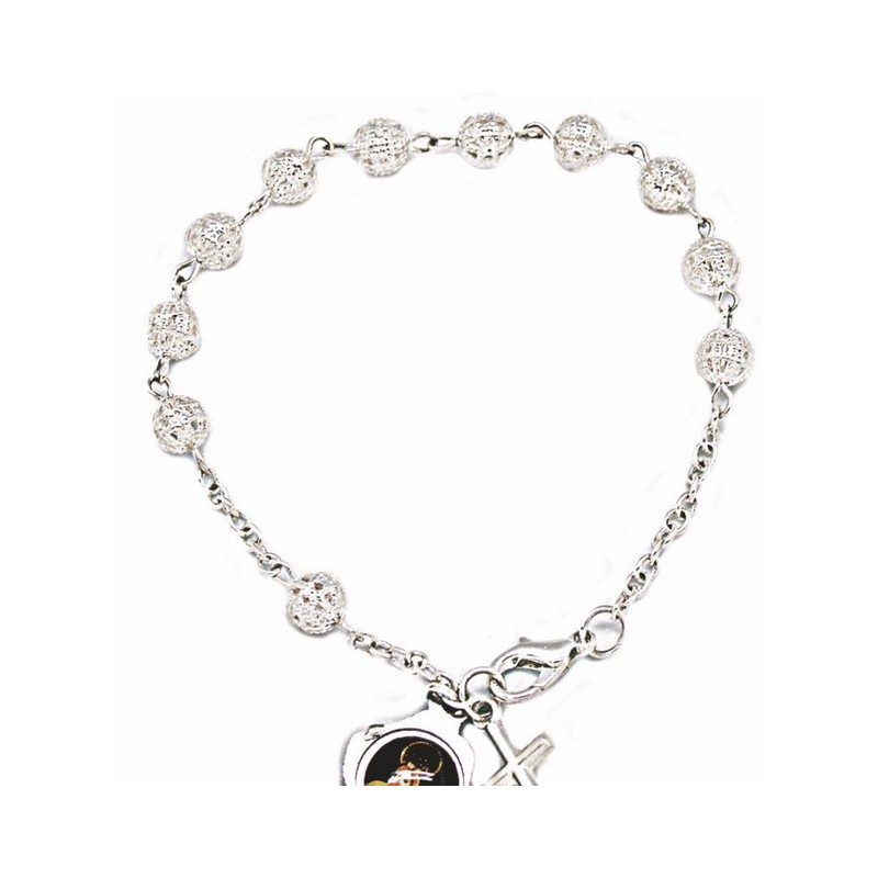 Pulsera Bola Filigrana Plateada