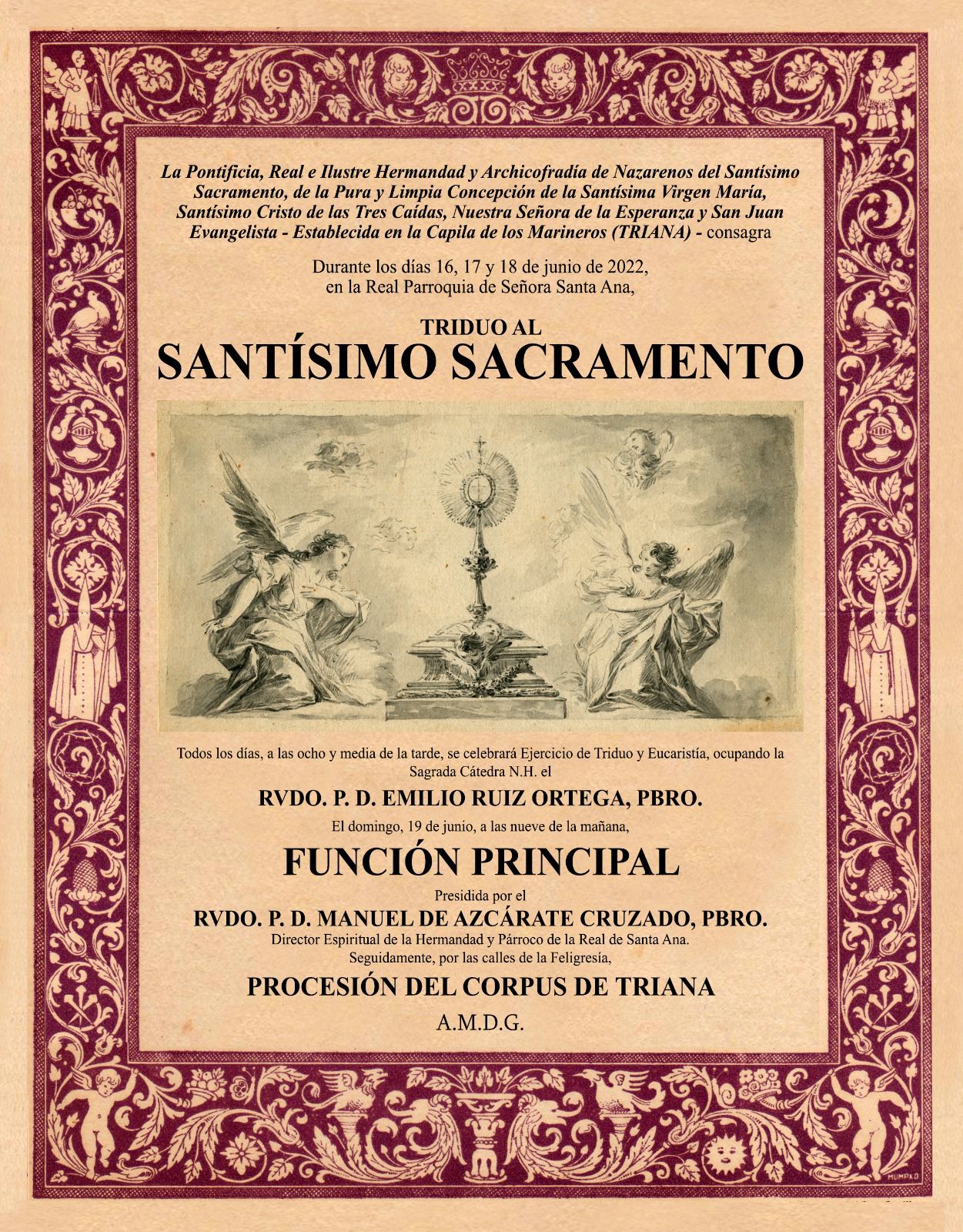 Cultos en honor al Santísimo Sacramento – Esperanza de Triana